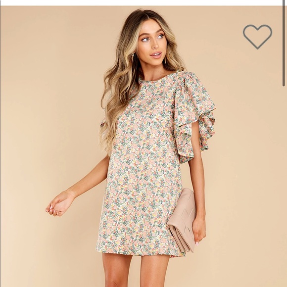 Pulling Heartstrings Pink Floral Print Dress - Picture 1 of 11